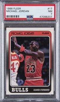 1988-89 Fleer #17 Michael Jordan - PSA NM 7